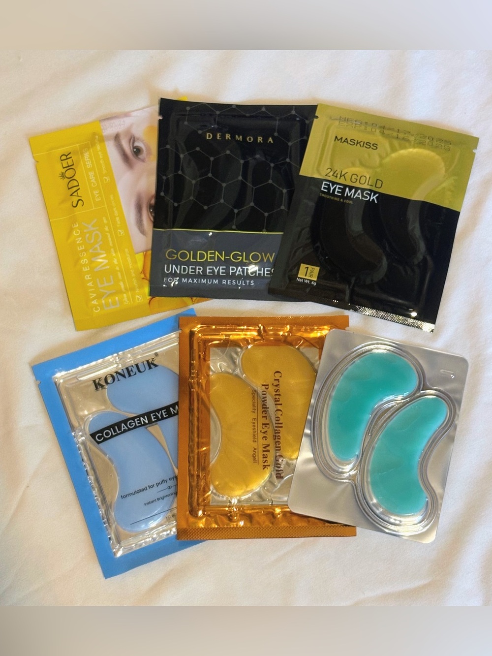 Variety Pack of 6 Under-Eye Masks